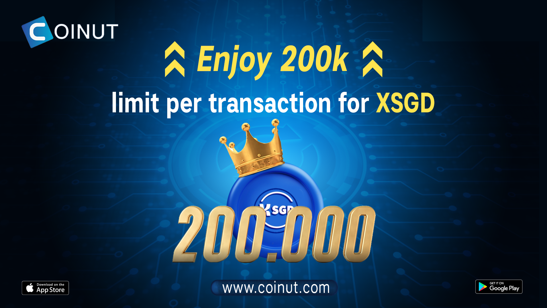 SGD deposit/withdrawal limit raised to S$200K