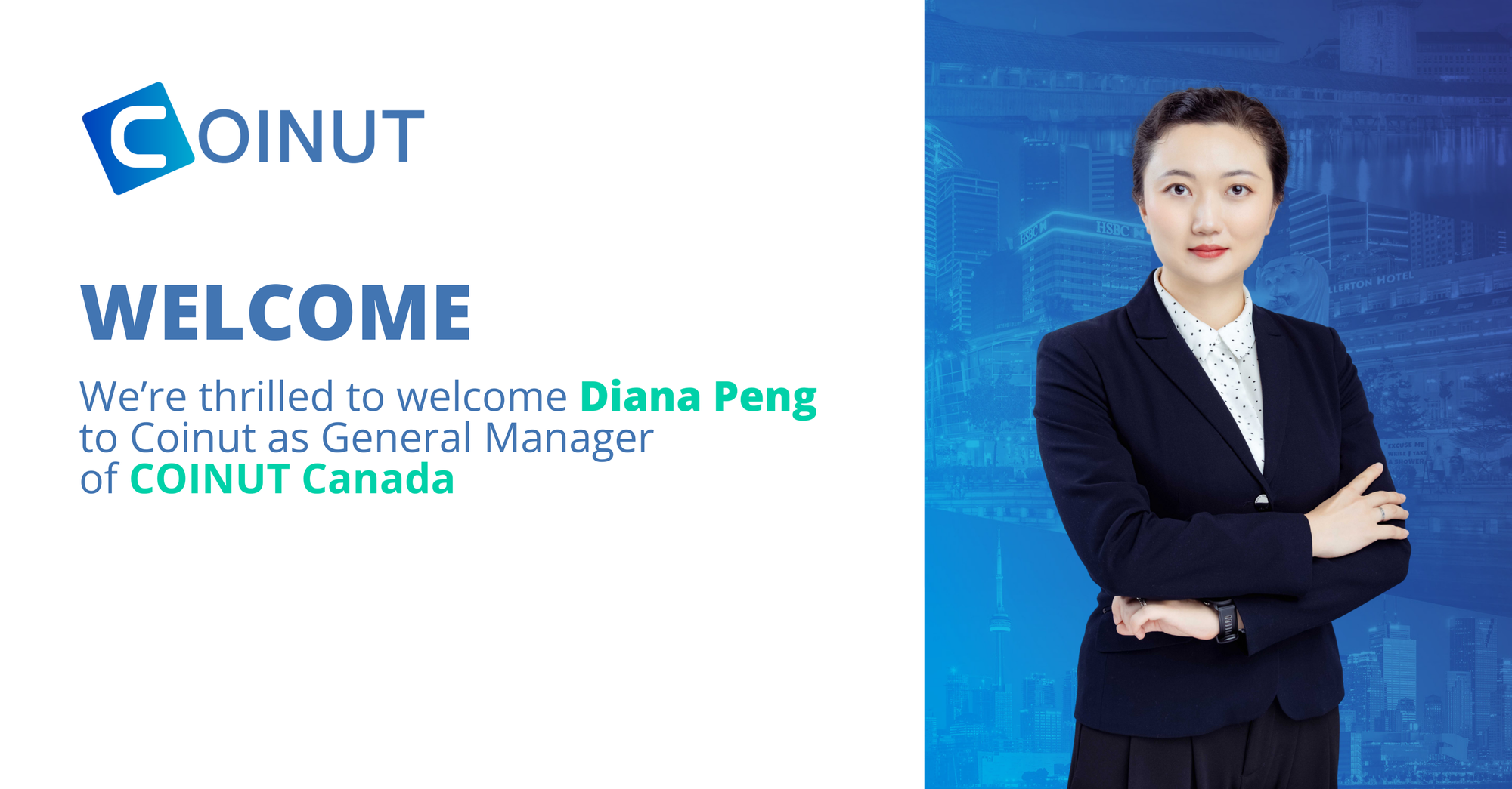 COINUT Welcomes Diana Peng as the new COINUT CA General Manager