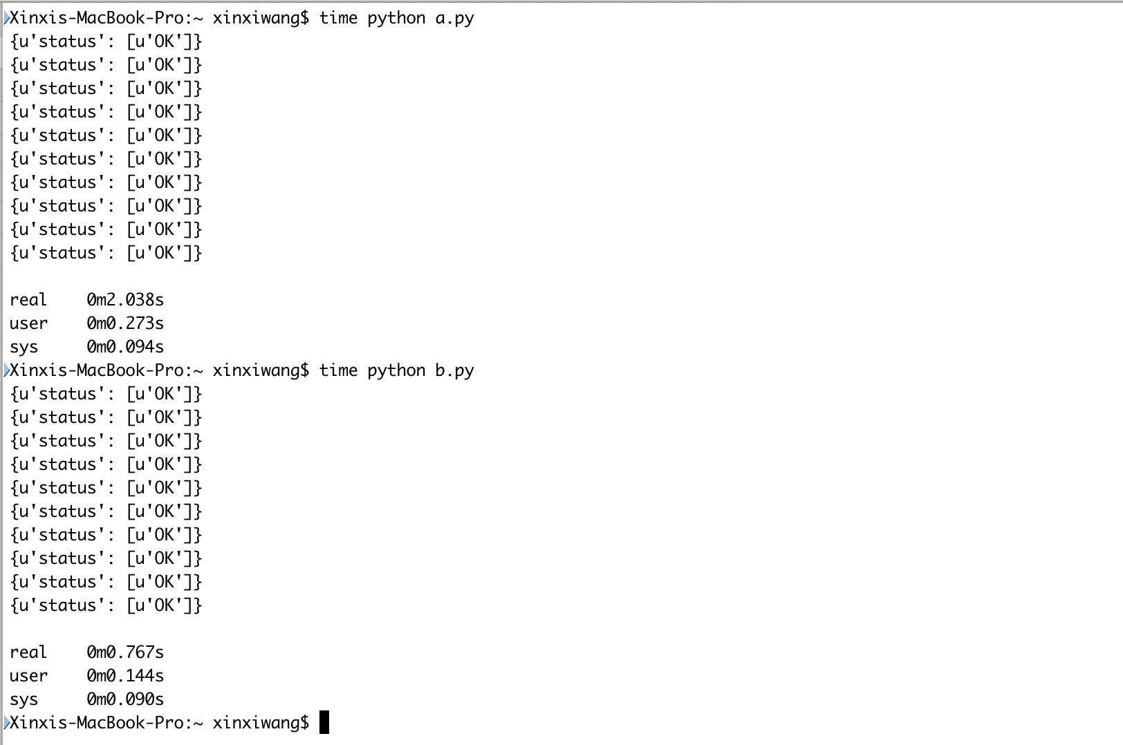 Latency comparison between HTTP/1.0 and HTTP/1.1